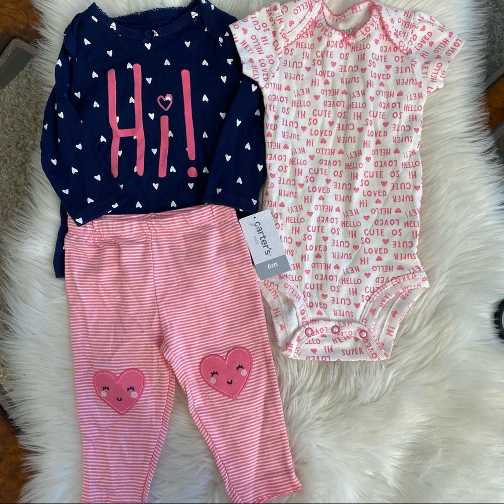Carter’s 6 months, 3-piece NWT